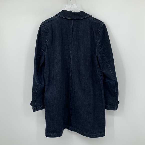 Ralph Lauren Jeans Denim barn duster jacket coat dark blue wash women Large - Picture 4 of 5